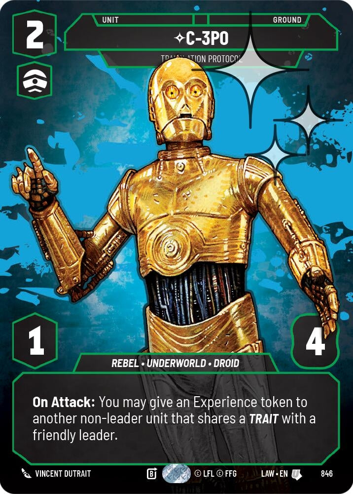 Image for C-3PO - Translation Protocol (Prestige Foil) (846) (A Lawless Time) - Star Wars: Unlimited