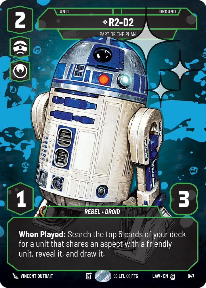 Image for R2-D2 - Part of the Plan (Prestige Foil) (847) (A Lawless Time) - Star Wars: Unlimited