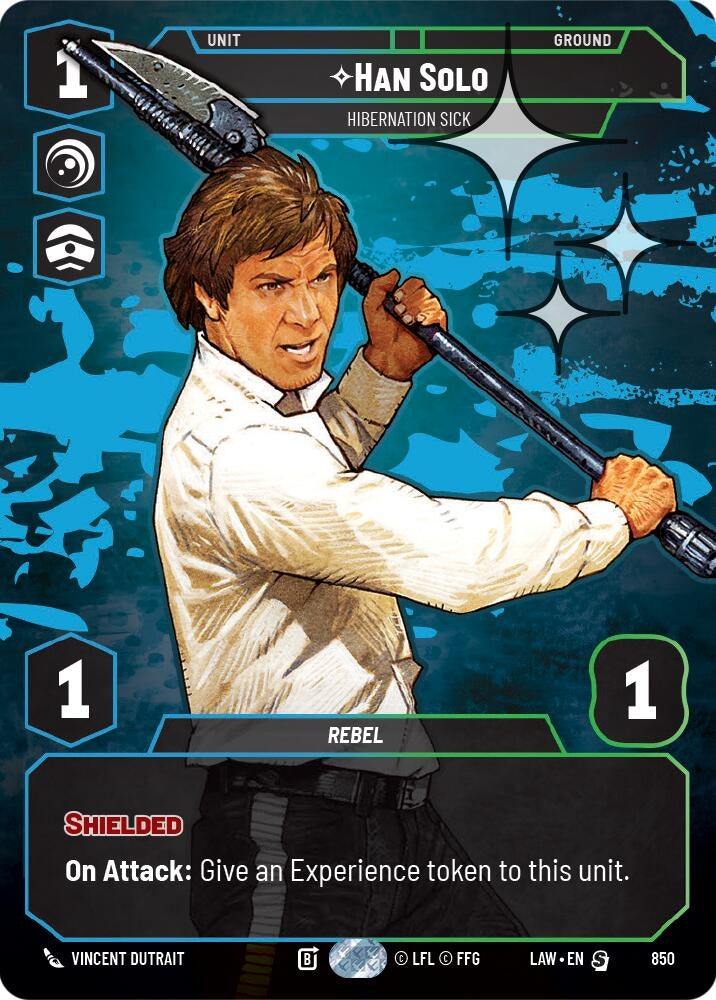 Image for Han Solo - Hibernation Sick (Prestige Foil) (850) (A Lawless Time) - Star Wars: Unlimited
