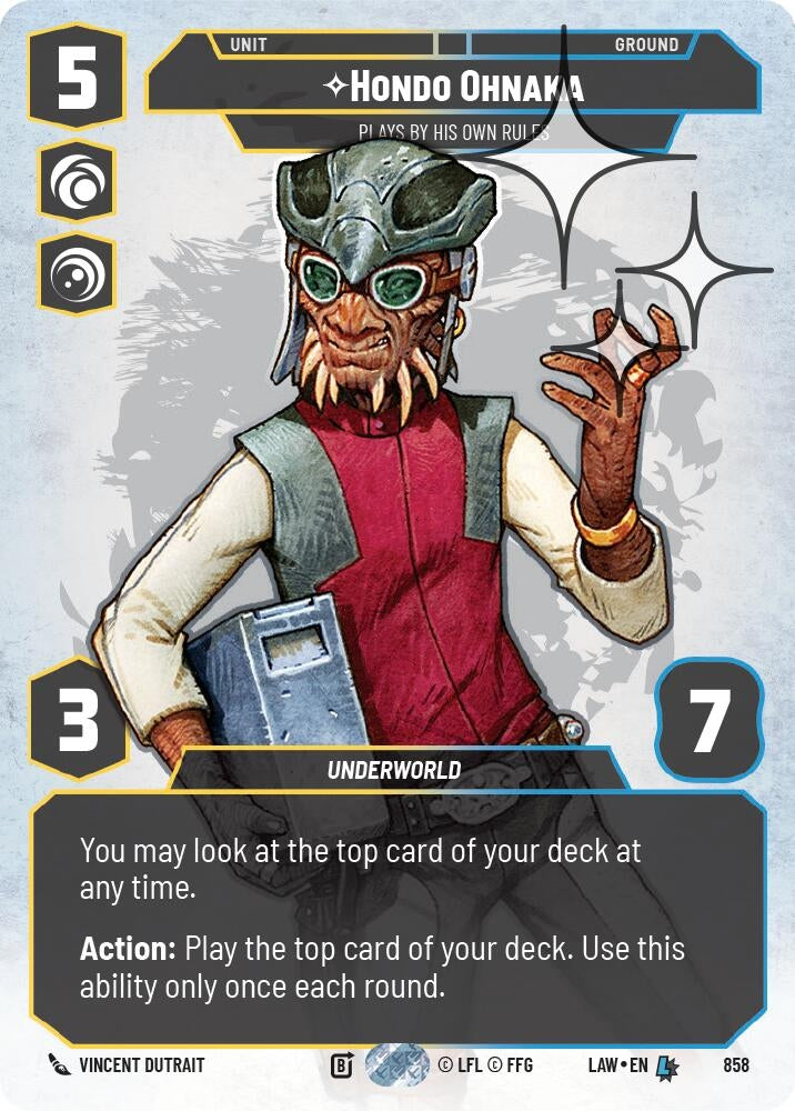 Image for Hondo Ohnaka - Plays By His Own Rules (Prestige Foil) (858) (A Lawless Time) - Star Wars: Unlimited