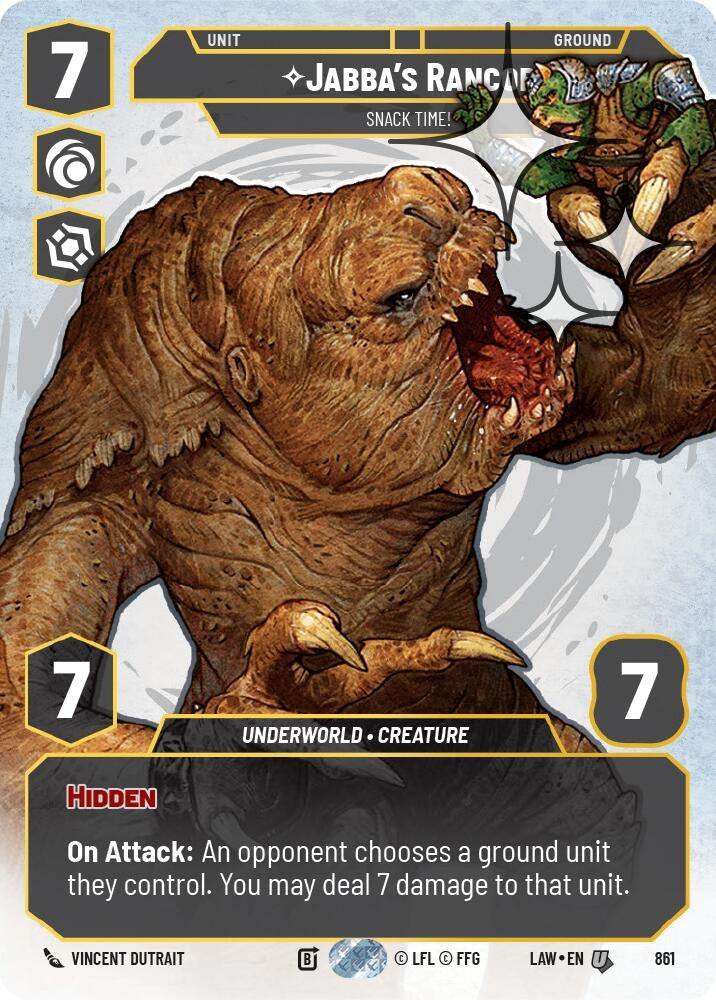 Image for Jabba's Rancor - Snack Time! (Prestige Foil) (861) (A Lawless Time) - Star Wars: Unlimited