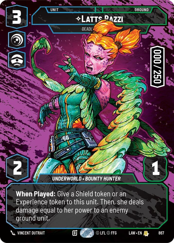 Image for Latts Razzi - Deadly Whipmaster (Serialized) (867) (A Lawless Time) - Star Wars: Unlimited