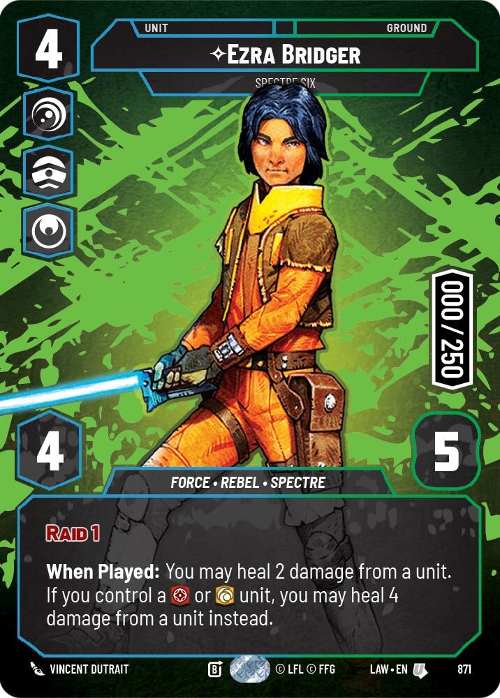 Image for Ezra Bridger - Spectre Six (Serialized) (871) (A Lawless Time) - Star Wars: Unlimited