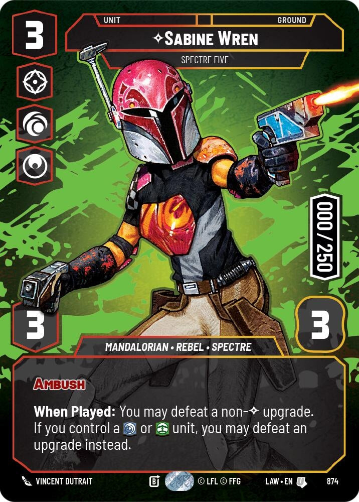 Image for Sabine Wren - Spectre Five (Serialized) (874) (A Lawless Time) - Star Wars: Unlimited