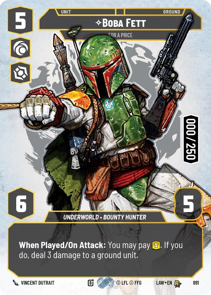 Image for Boba Fett - For a Price (Serialized) (891) (A Lawless Time) - Star Wars: Unlimited