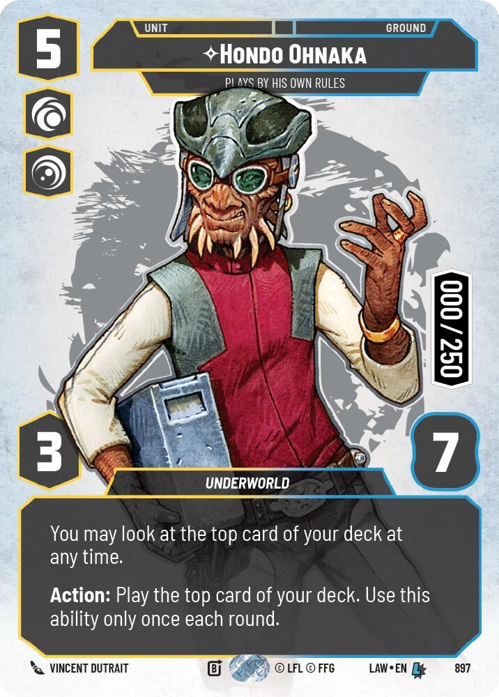 Image for Hondo Ohnaka - Plays By His Own Rules (Serialized) (897) (A Lawless Time) - Star Wars: Unlimited