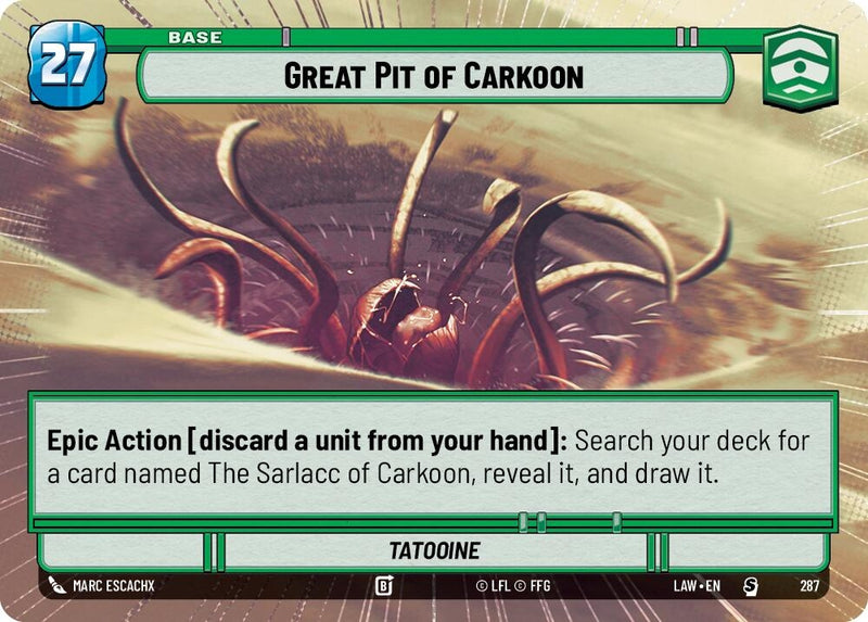 Image for Great Pit of Carkoon (Hyperspace) (287) (A Lawless Time) - Star Wars: Unlimited