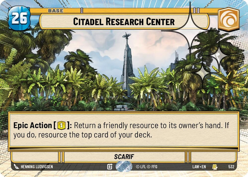 Image for Citadel Research Center (Hyperspace Foil) (532) (A Lawless Time) - Star Wars: Unlimited
