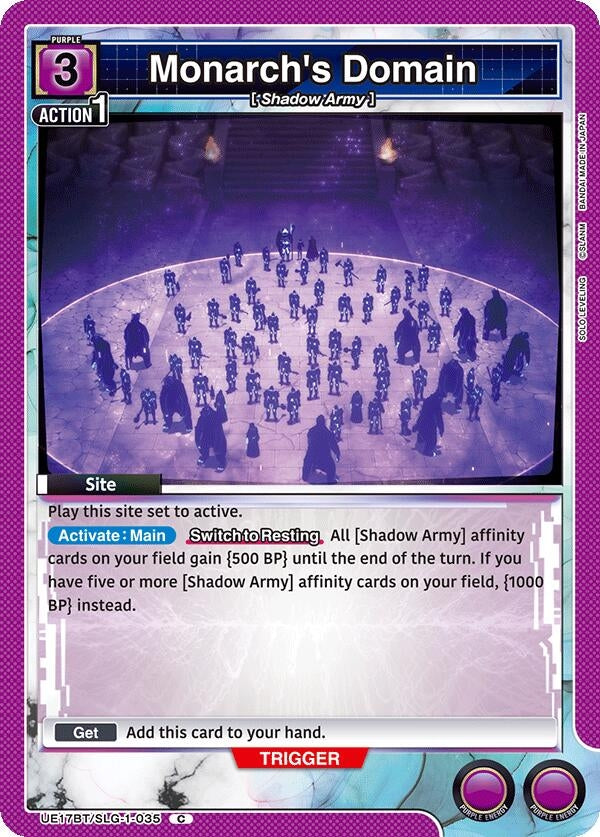 Image for Monarch's Domain (UE17BT/SLG-1-035) (UE17BT: SOLO LEVELING) - Union Arena