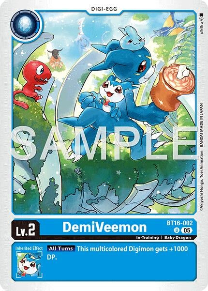 Image for DemiVeemon - BT16-002 (Reprint) (BT16-002 U) (Advanced Booster Digimon Generation) (AD-01) - Digimon Card Game