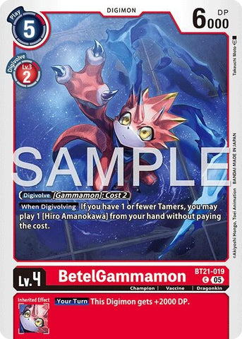 Image for BetelGammamon - BT21-019 (Reprint) (BT21-019 C) (Advanced Booster Digimon Generation) (AD-01) - Digimon Card Game