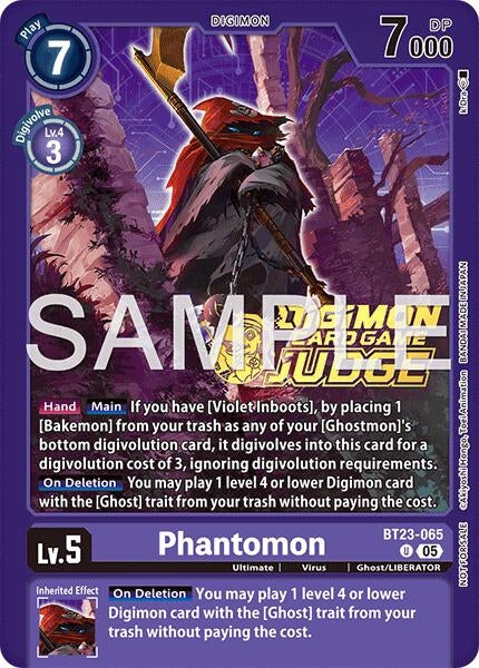 Image for Phantomon (Judge Pack 9) (BT23-065 U) (Hackers' Slumber) - Digimon Card Game