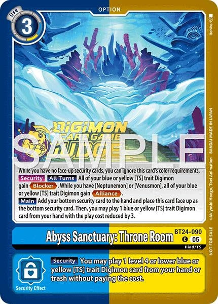 Image for Abyss Sanctuary: Throne Room (Judge Pack 9) (BT24-090 C) (Time Stranger) - Digimon Card Game