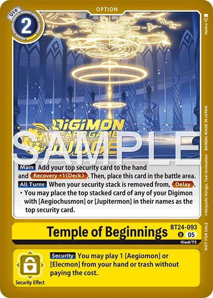 Image for Temple of Beginnings (Judge Pack 9) (BT24-093 U) (Time Stranger) - Digimon Card Game