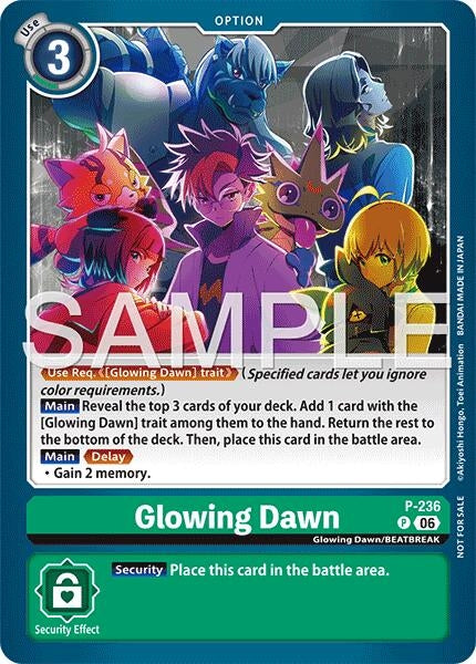 Image for Glowing Dawn (Store Tournament 2026 Vol. 2 Participation Pack) (P-236 P) (Digimon Promotion Cards) - Digimon Card Game