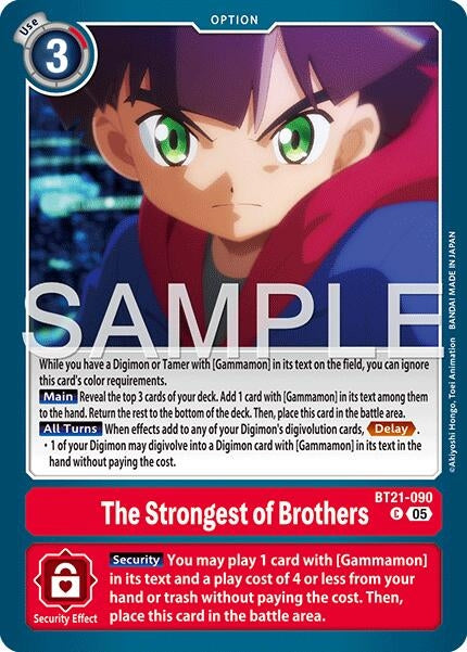 Image for The Strongest of Brothers (Reprint) (BT21-090 C) (Advanced Booster Digimon Generation) (AD-01) - Digimon Card Game