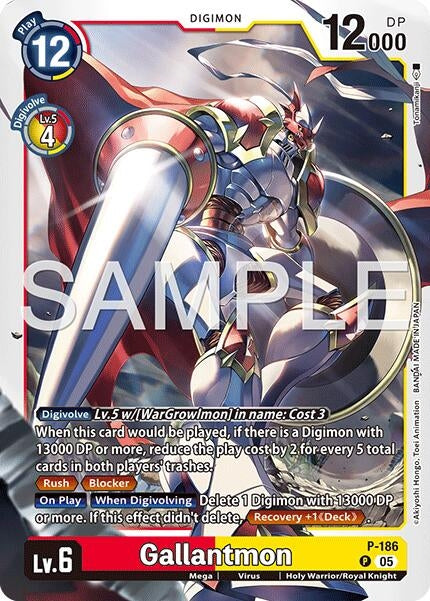 Image for Gallantmon - P-186 (Reprint) (P-186 P) (Advanced Booster Digimon Generation) - Digimon Card Game