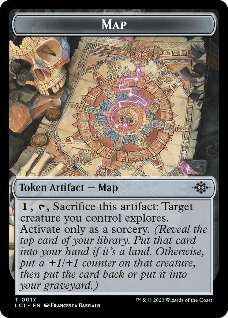 Image for Treasure (0018) // Map Double-Sided Token (17 // 18) (The Lost Caverns of Ixalan) - Magic: The Gathering