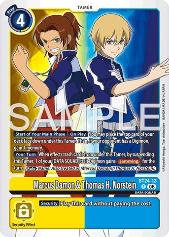 Image for Marcus Damon & Thomas H. Norstein (ST24-13 R) (Starter Deck 24: Data Squad) (ST-24) - Digimon Card Game