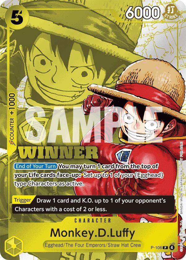 Image for Monkey.D.Luffy (Winner Pack 2026 Vol. 2) (P-106) (One Piece Promotion Cards) - One Piece Card Game