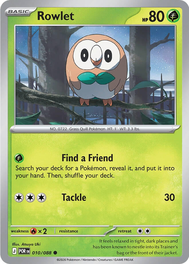 Image for Rowlet (010/088) (ME03: Perfect Order) - Pokemon
