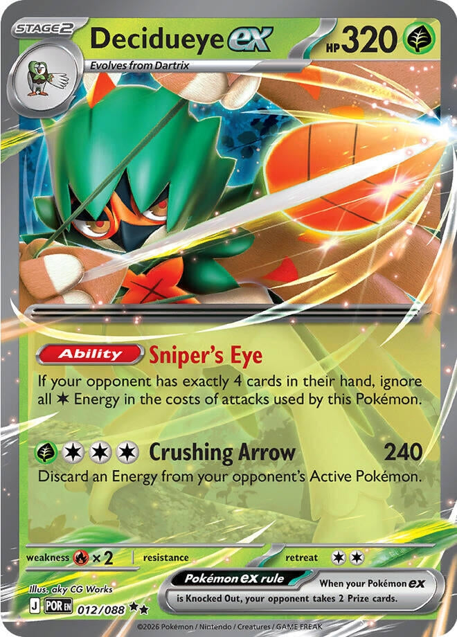 Image for Decidueye ex (012/088) (ME03: Perfect Order) - Pokemon