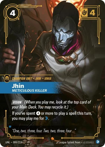 Image for Jhin - Meticulous Killer (089/219) (Unleashed) - Riftbound: League of Legends Trading Card Game