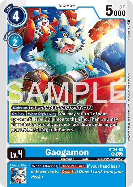 Image for Gaogamon (ST24-03 U) (Starter Deck 24: Data Squad) (ST-24) - Digimon Card Game