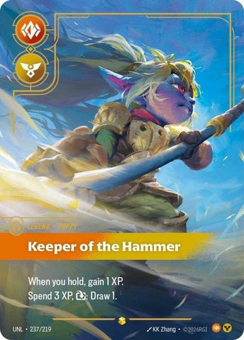 Image for Poppy - Keeper of the Hammer (Overnumbered) (237/219) (Unleashed) - Riftbound: League of Legends Trading Card Game