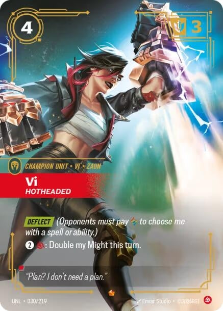 Image for Vi - Hotheaded (030/219) (Unleashed) - Riftbound: League of Legends Trading Card Game