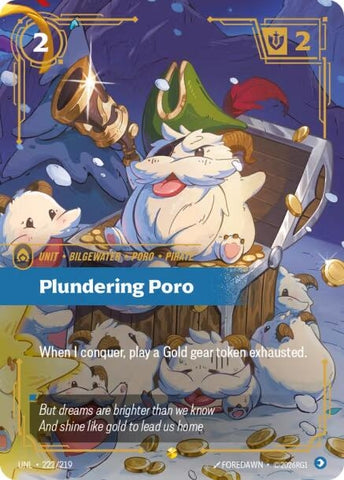 Image for Plundering Poro (Overnumbered) (222/219) (Unleashed) - Riftbound: League of Legends Trading Card Game