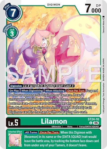 Image for Lilamon (ST24-10 U) (Starter Deck 24: Data Squad) (ST-24) - Digimon Card Game