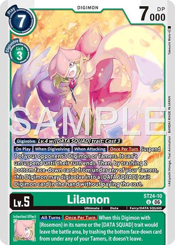Image for Lilamon (ST24-10 U) (Starter Deck 24: Data Squad) (ST-24) - Digimon Card Game