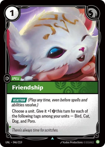 Image for Friendship (046/219) (Unleashed) - Riftbound: League of Legends Trading Card Game