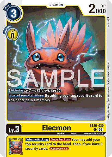Image for Elecmon (BT25-030 C) (Dual Revolution) (BT-25) - Digimon Card Game