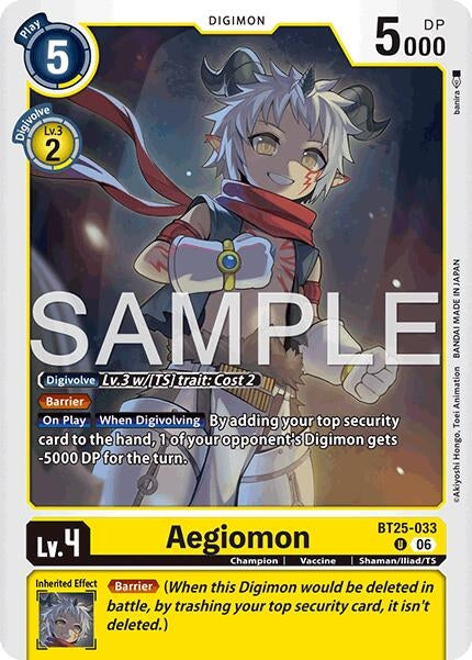 Image for Aegiomon (BT25-033 U) (Dual Revolution) (BT-25) - Digimon Card Game