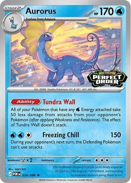 Image for Aurorus (Perfect Order Stamped) (024/088) (Miscellaneous Cards & Products) - Pokemon