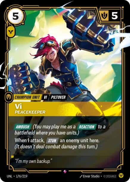 Image for Vi - Peacekeeper (176/219) (Unleashed) - Riftbound: League of Legends Trading Card Game