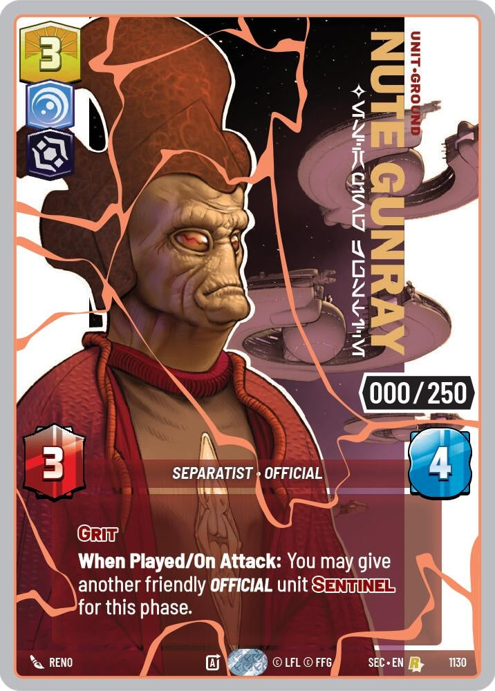 Image for Nute Gunray - Escaping Justice (Serialized) (Rose Gold) (1130) (Secrets of Power) - Star Wars: Unlimited