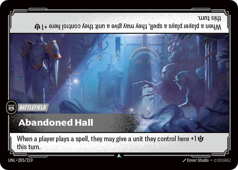 Image for Abandoned Hall (205/219) (Unleashed) - Riftbound: League of Legends Trading Card Game