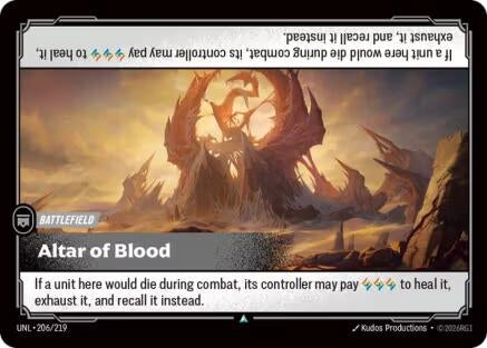 Image for Altar of Blood (206/219) (Unleashed) - Riftbound: League of Legends Trading Card Game