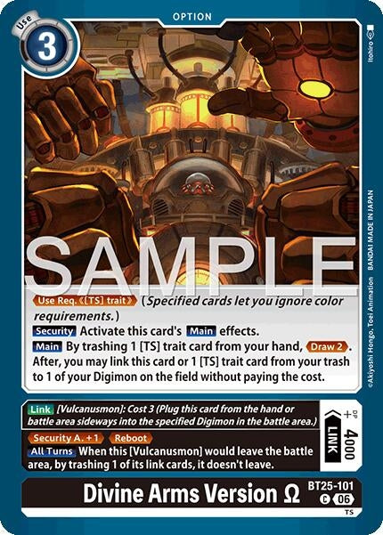 Image for Divine Arms Version (BT25-101 C) (Dual Revolution) - Digimon Card Game