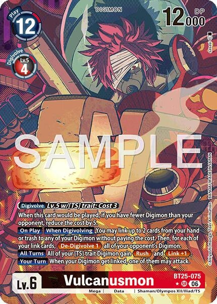 Image for Vulcanusmon (Alternate Art) (BT25-075 SR) (Dual Revolution) - Digimon Card Game