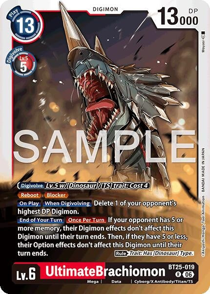 Image for UltimateBrachiomon (BT25-019 R) (Dual Revolution) - Digimon Card Game