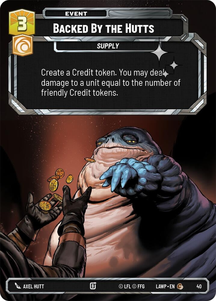 Image for Backed by the Hutts (Foil) (40) (A Lawless Time: Weekly Play Promos) - Star Wars: Unlimited