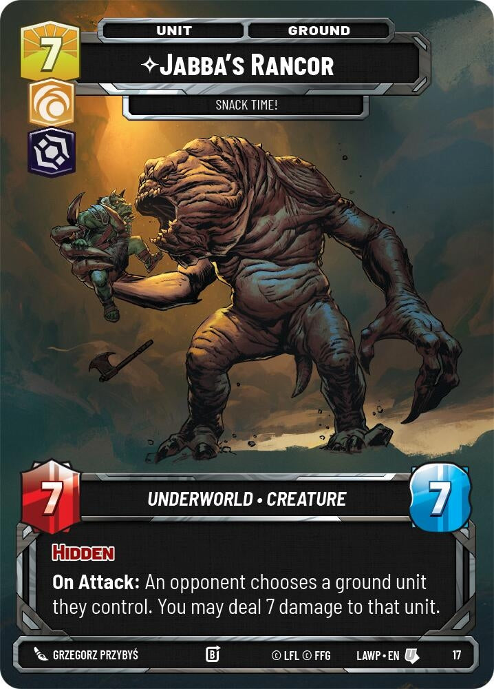 Image for Jabba's Rancor - Snack Time! (17) (A Lawless Time: Weekly Play Promos) - Star Wars: Unlimited
