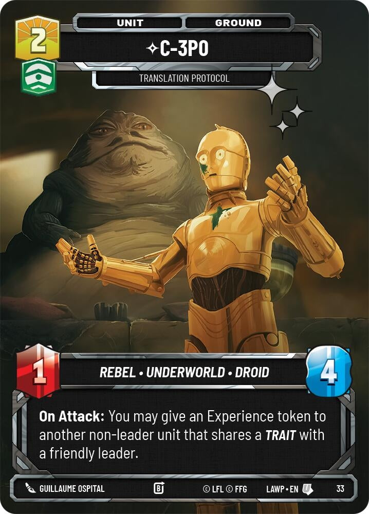 Image for C-3PO - Translation Protocol (Foil) (13) (A Lawless Time: Weekly Play Promos) - Star Wars: Unlimited