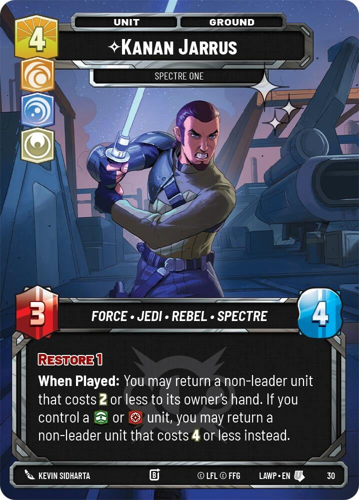 Image for Kanan Jarrus - Spectre One (Foil) (30) (A Lawless Time: Weekly Play Promos) - Star Wars: Unlimited