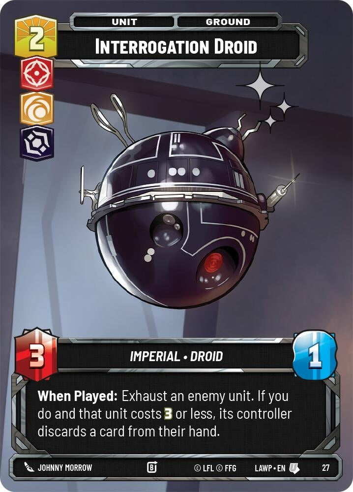 Image for Interrogation Droid (Foil) (27) (A Lawless Time: Weekly Play Promos) - Star Wars: Unlimited