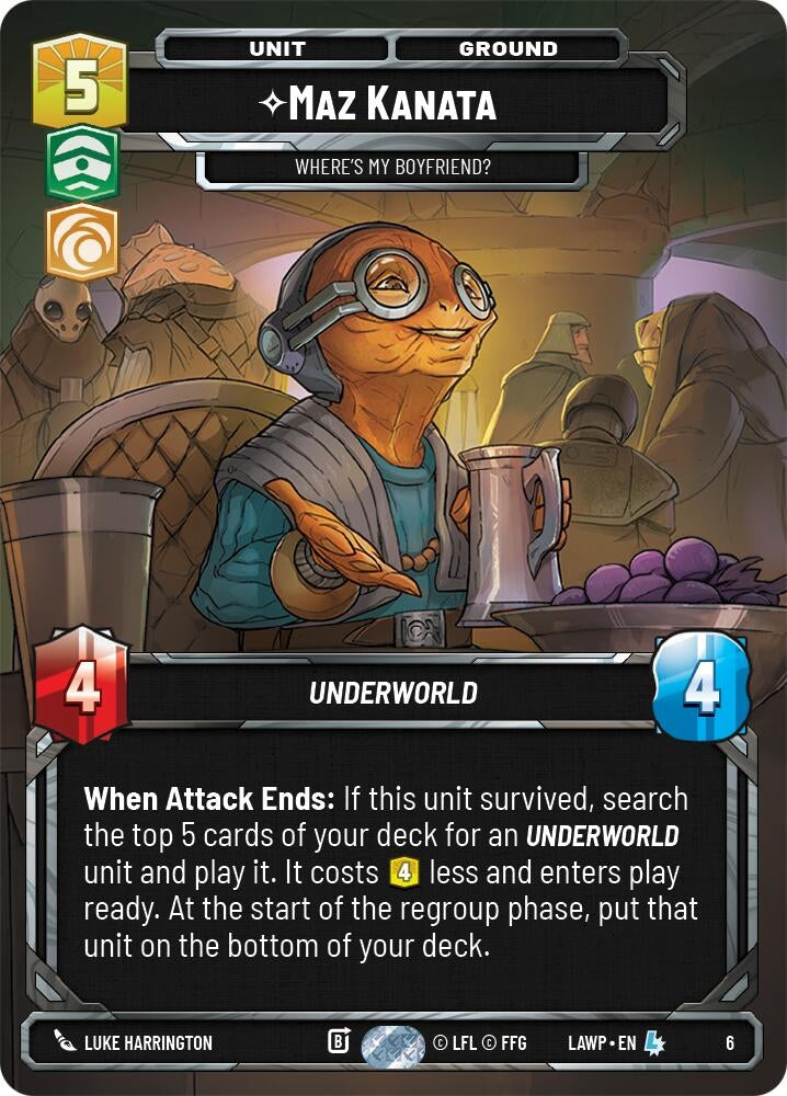Image for Maz Kanata - Where's My Boyfriend? (6) (A Lawless Time: Weekly Play Promos) - Star Wars: Unlimited